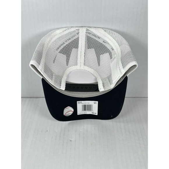 Size M/L Tampa Bay Rays MLB Rise Adjustable Trucker Hat Cap Blue White NEW - Picture 4 of 5